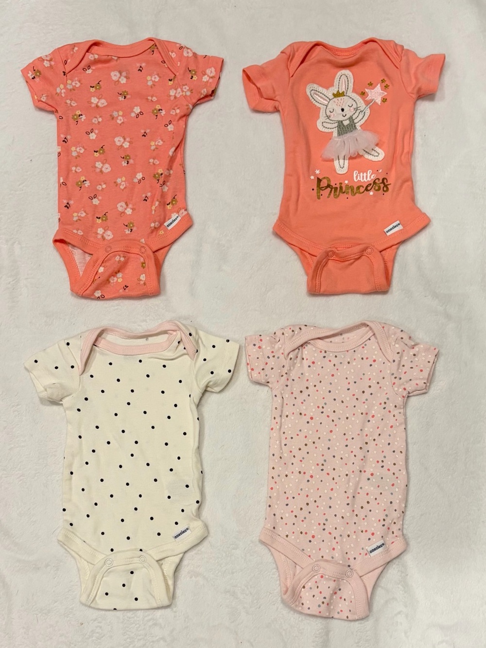 Gerber Baby Girls Bodysuits – 4-Pack